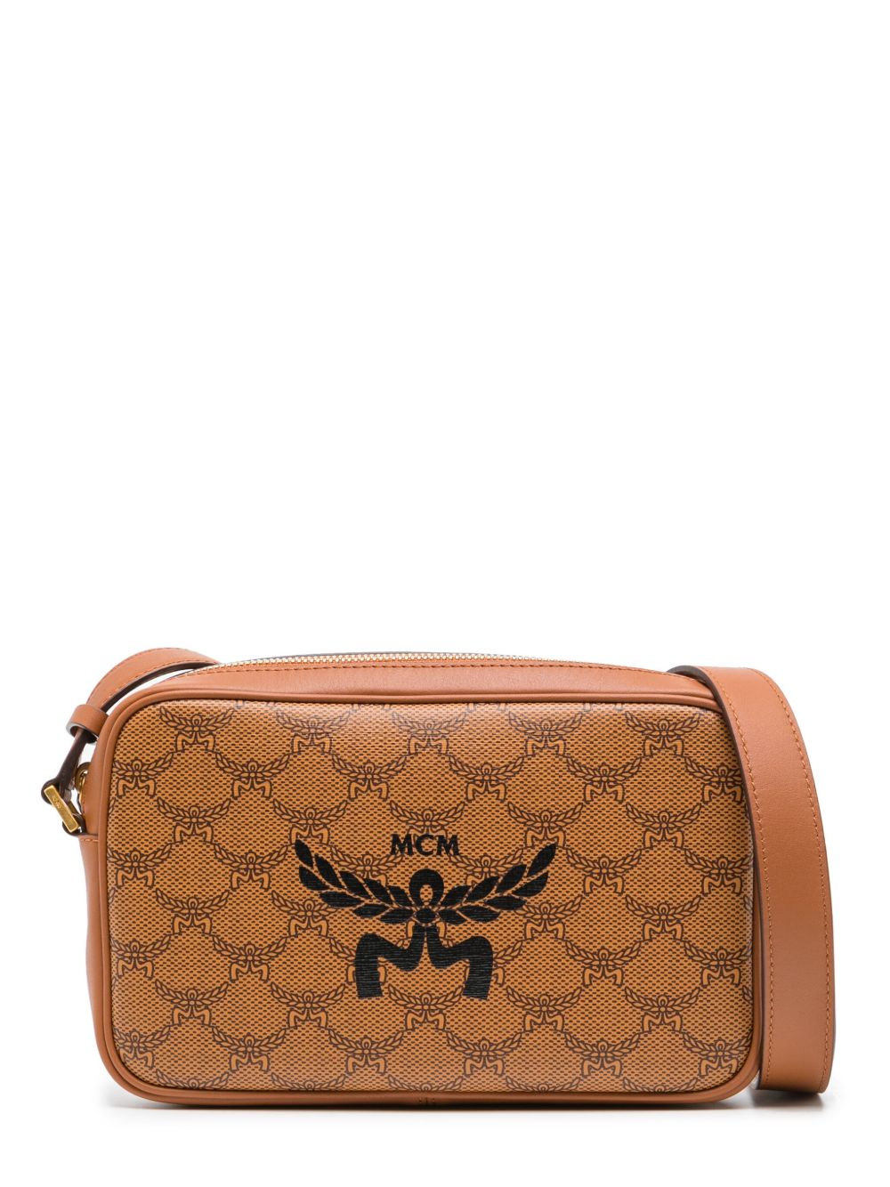 MCM Himmel Lauretos 小号帆布斜挎包 - 褐色