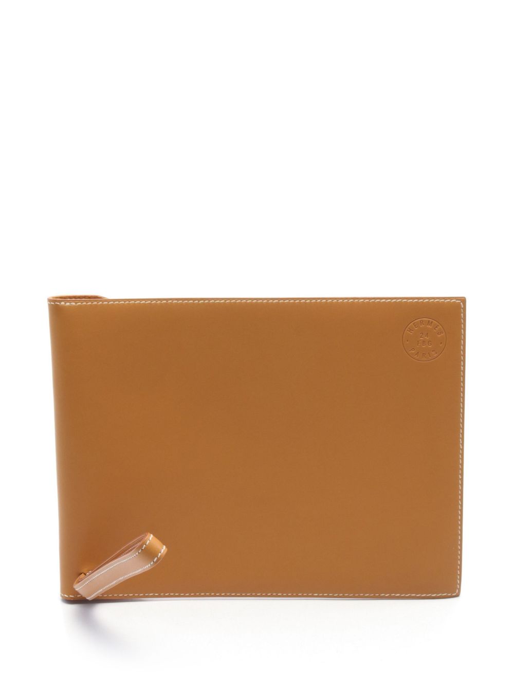 Hermès Pre-Owned logo标记手拿包（2003年典藏款） - 褐色