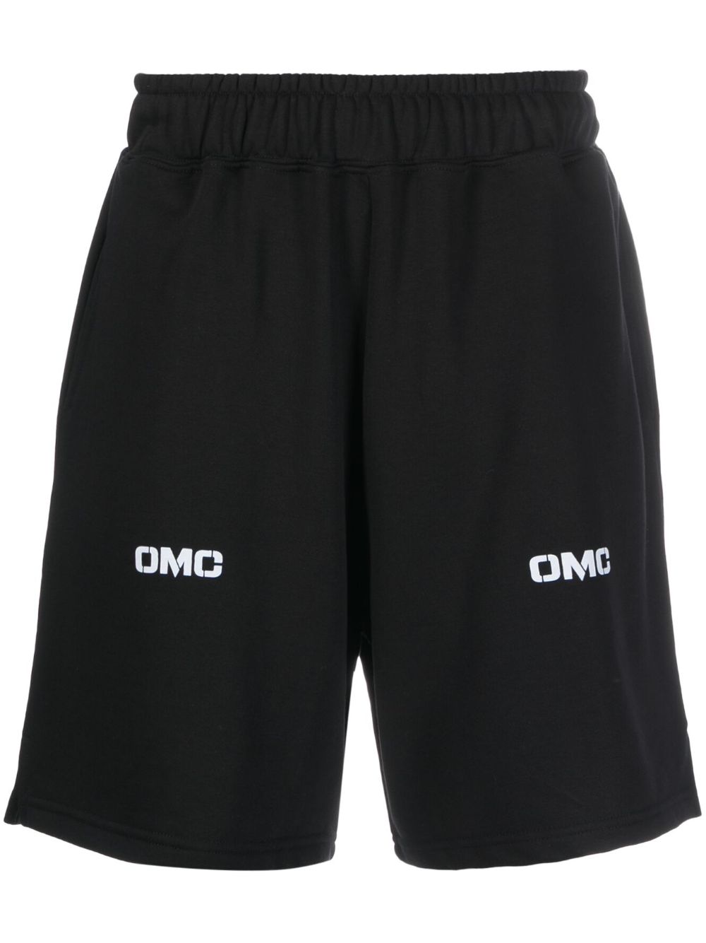 Omc logo印花运动短裤 - 黑色