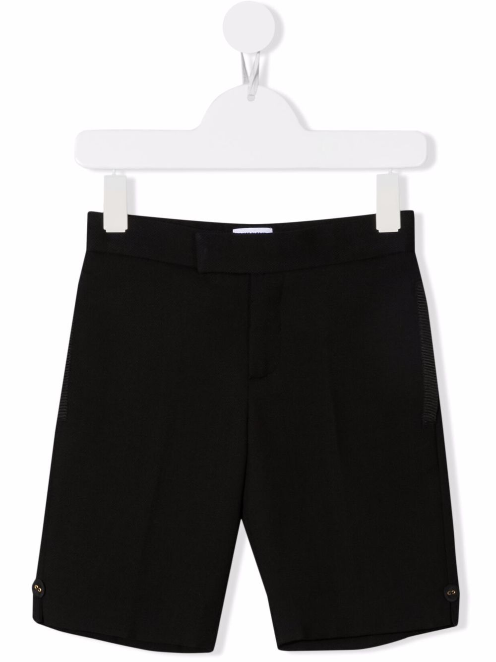 Thom Browne Kids 多纽扣百慕大短裤 - 黑色