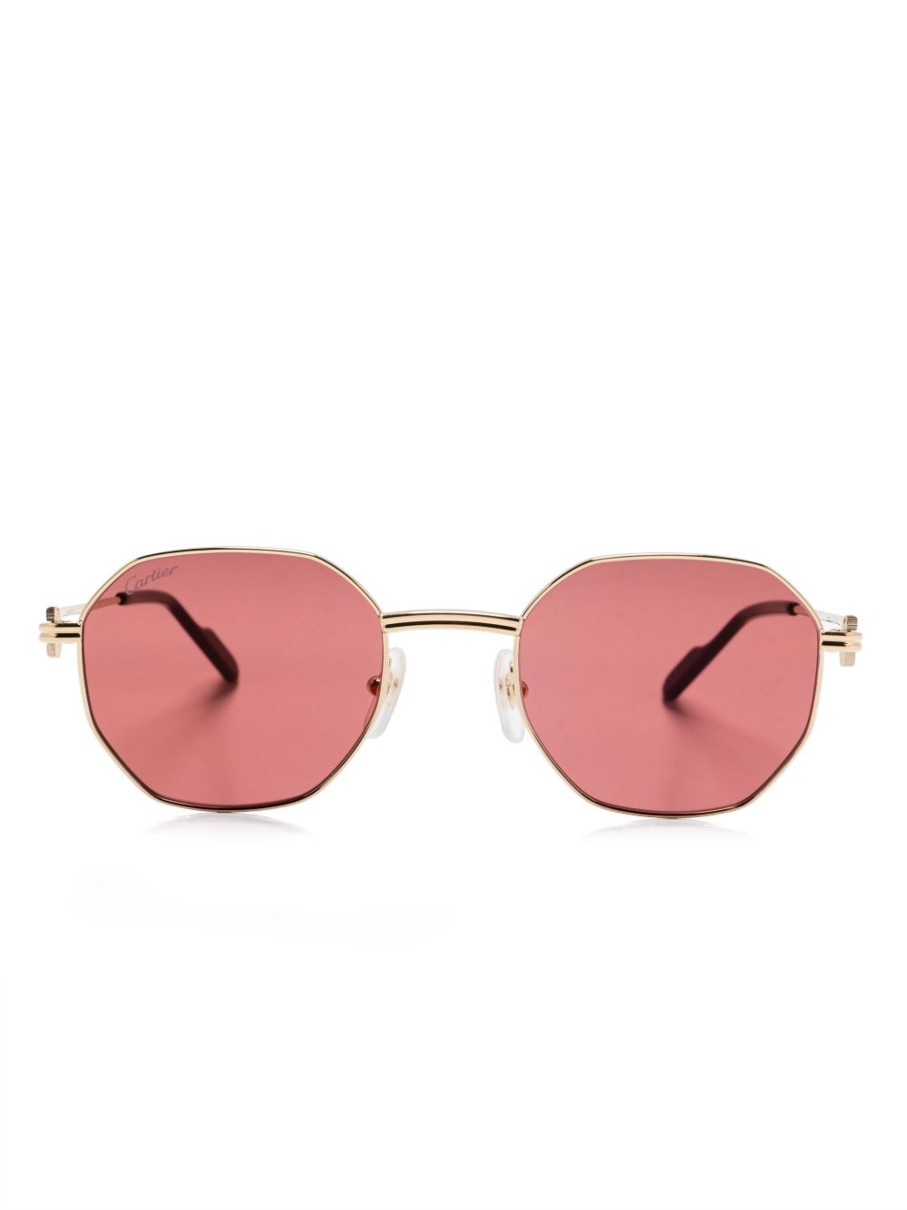 Cartier Eyewear 八角形框太阳眼镜 - 金色