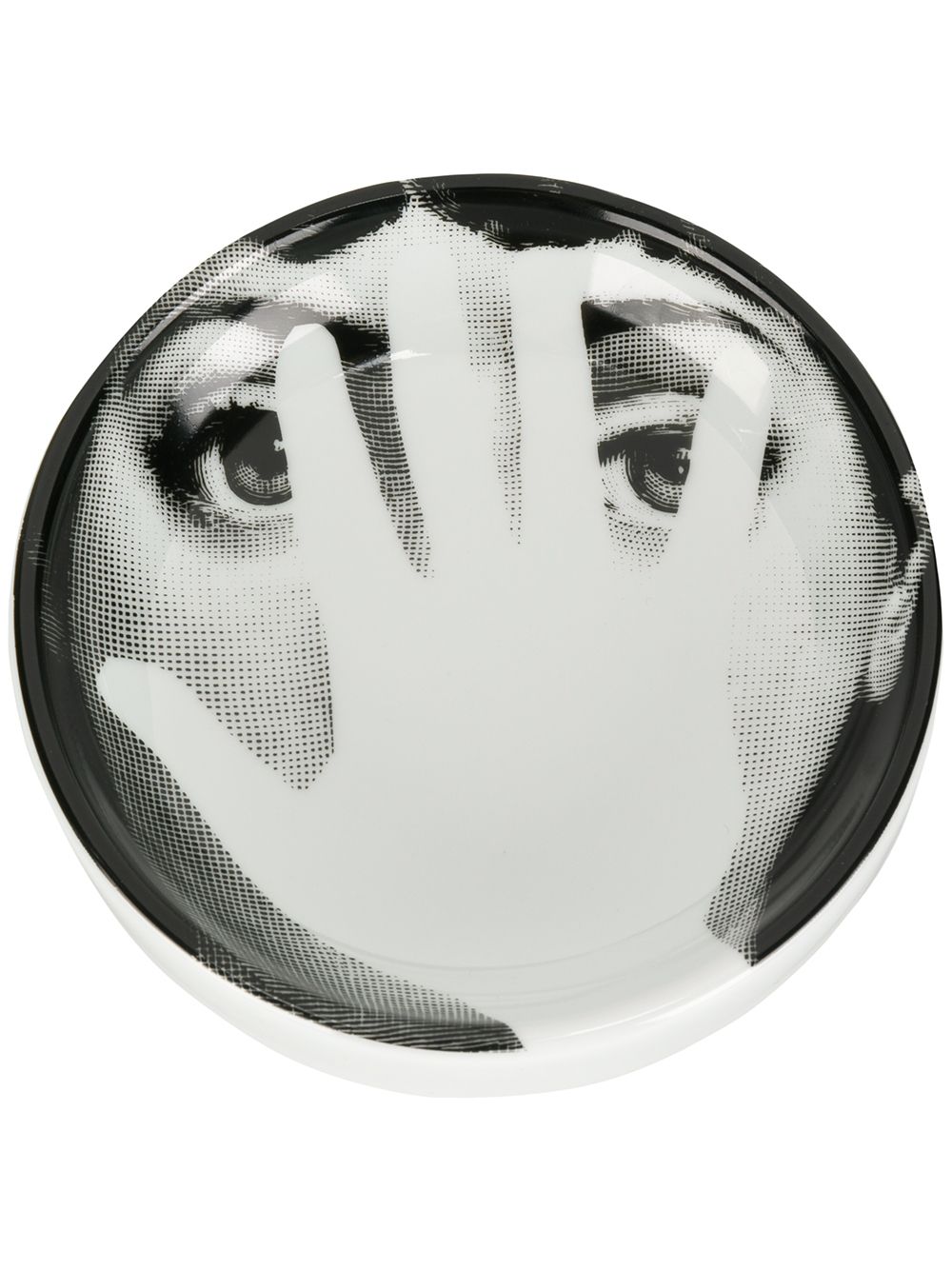 Fornasetti 对比手印盘 - 白色