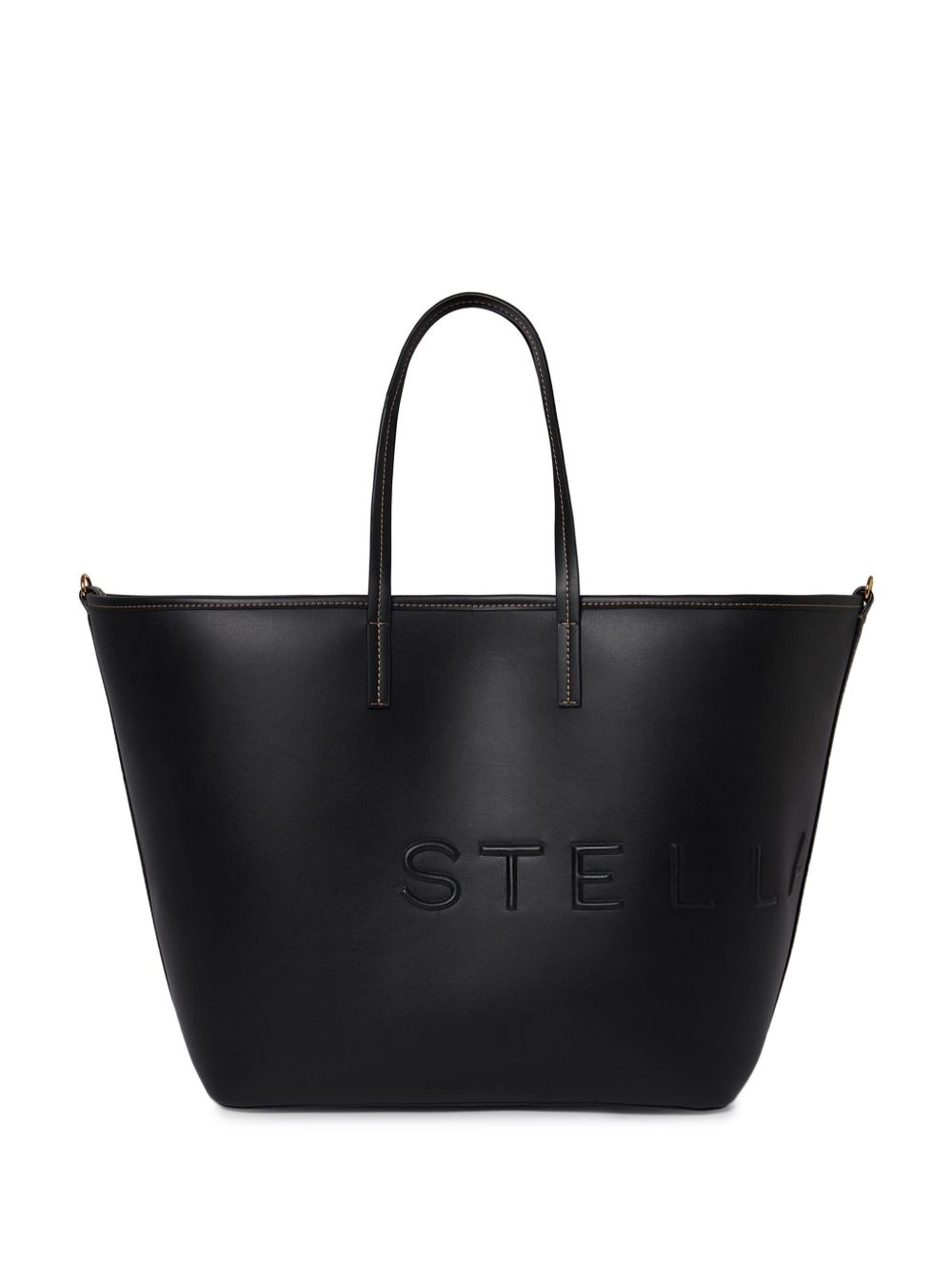 Stella McCartney logo压纹手提包 - 黑色