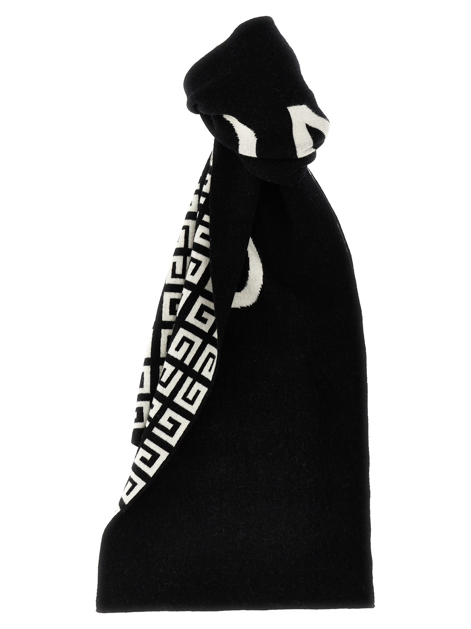 Givenchy 4g And Logo Wool And Cashmere Scarf