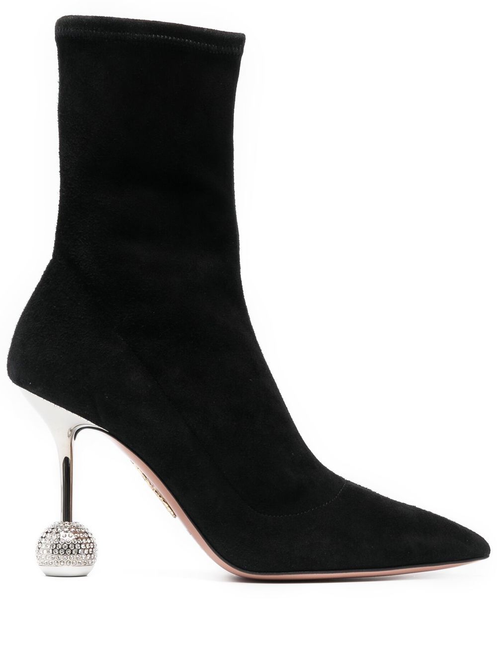 Aquazzura Yedhi 迪斯科球造型高跟短靴 - 黑色