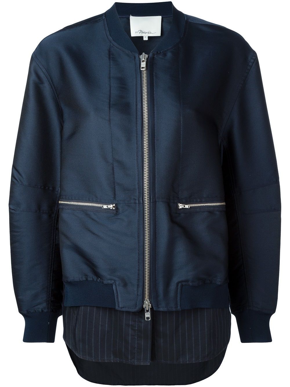 3.1 Phillip Lim 层搭飞行员夹克 - 蓝色