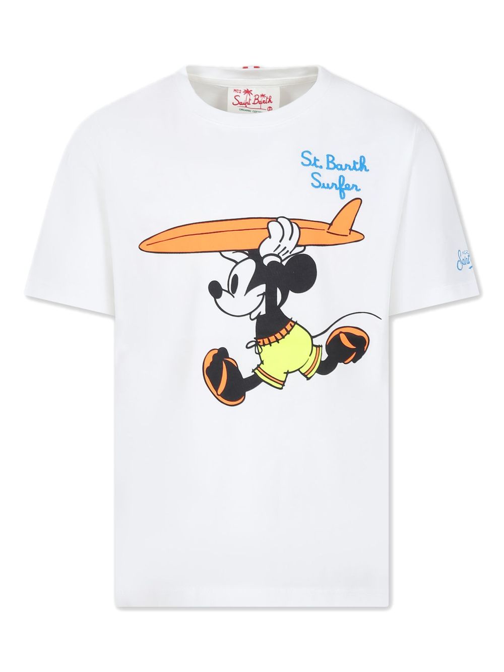 MC2 Saint Barth Kids 图案印花棉T恤 - 白色