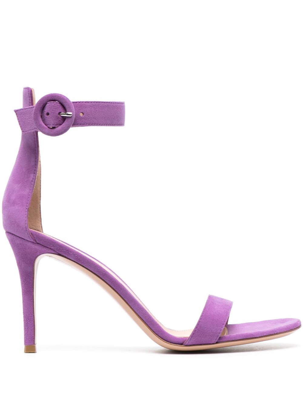 Gianvito Rossi Portofino 绒面皮高跟凉鞋 - 紫色