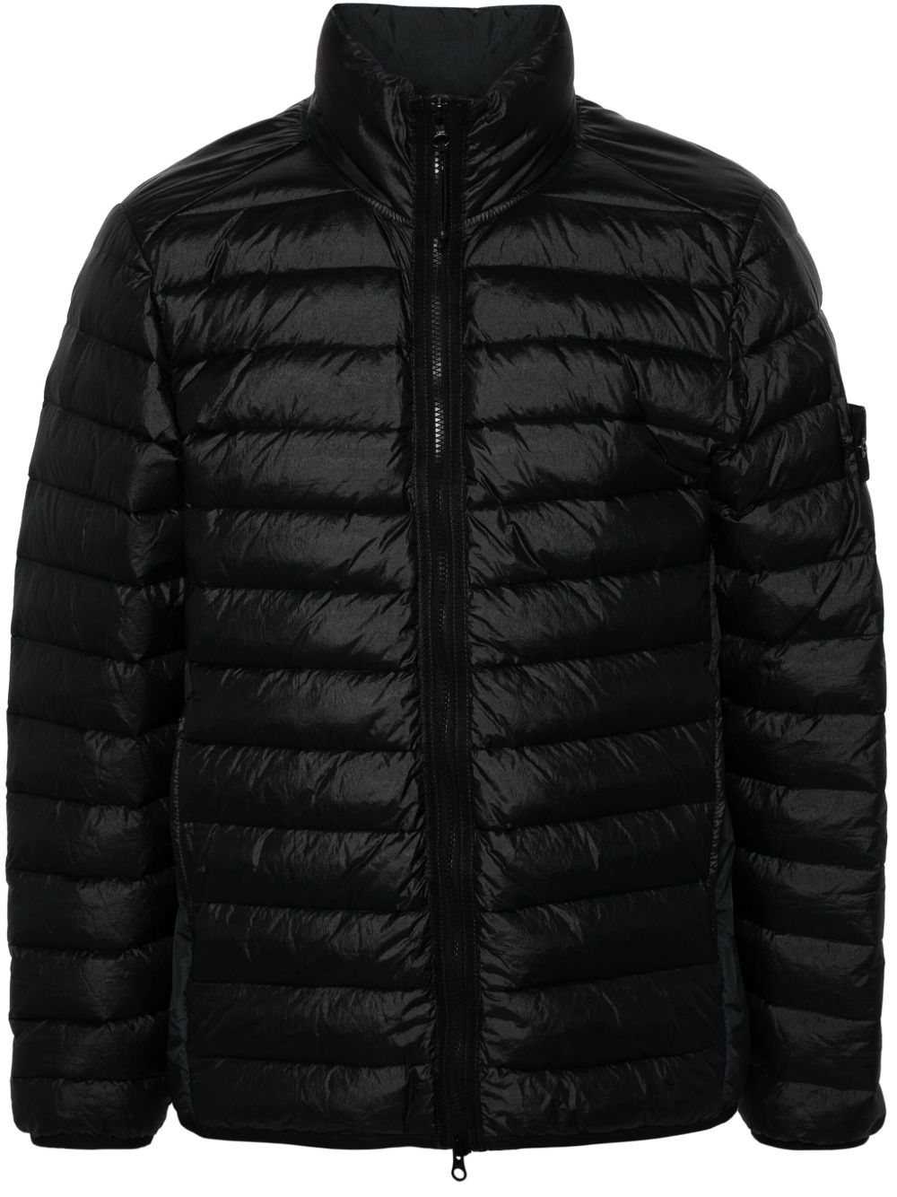 Stone Island 罗盘logo填充夹克 - 黑色