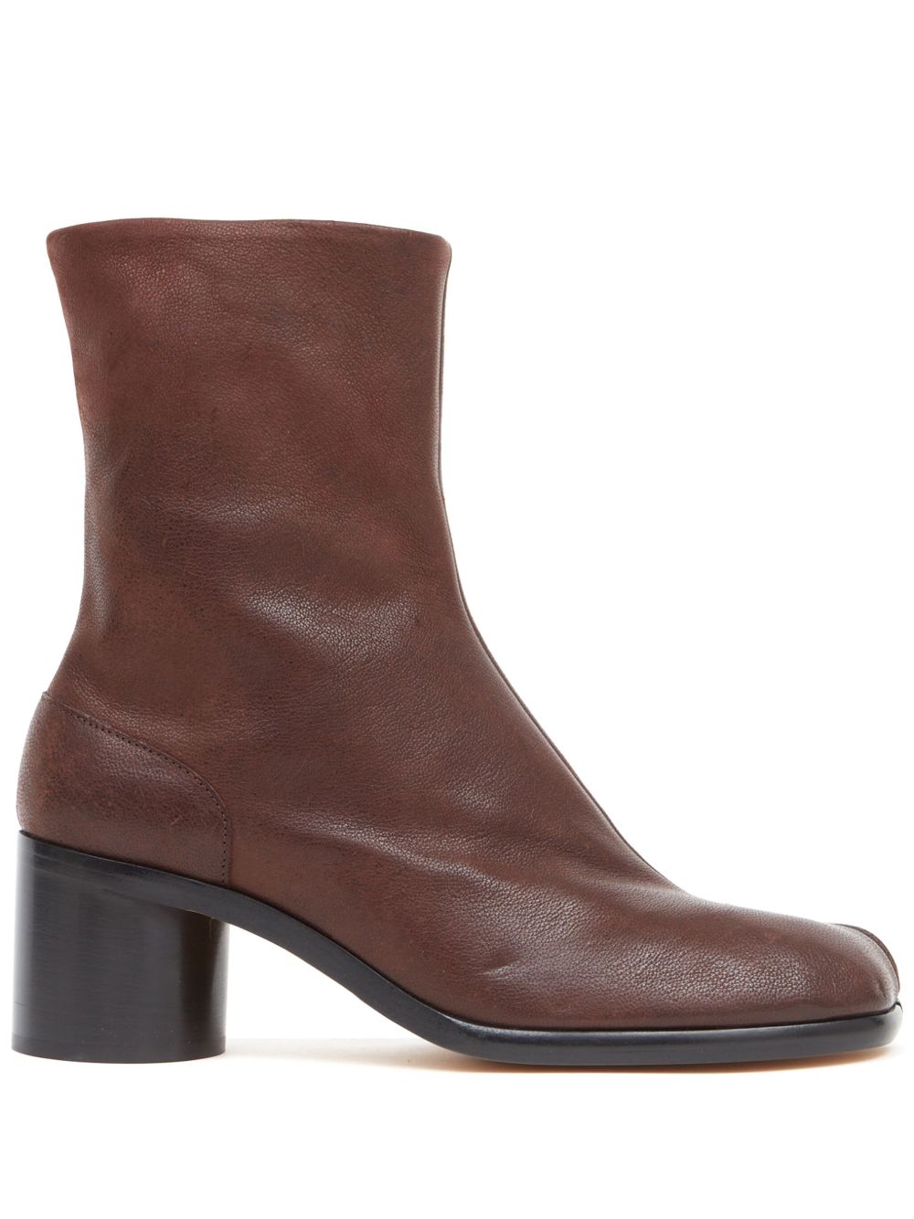 Maison Margiela Tabi 及踝皮靴 - 褐色
