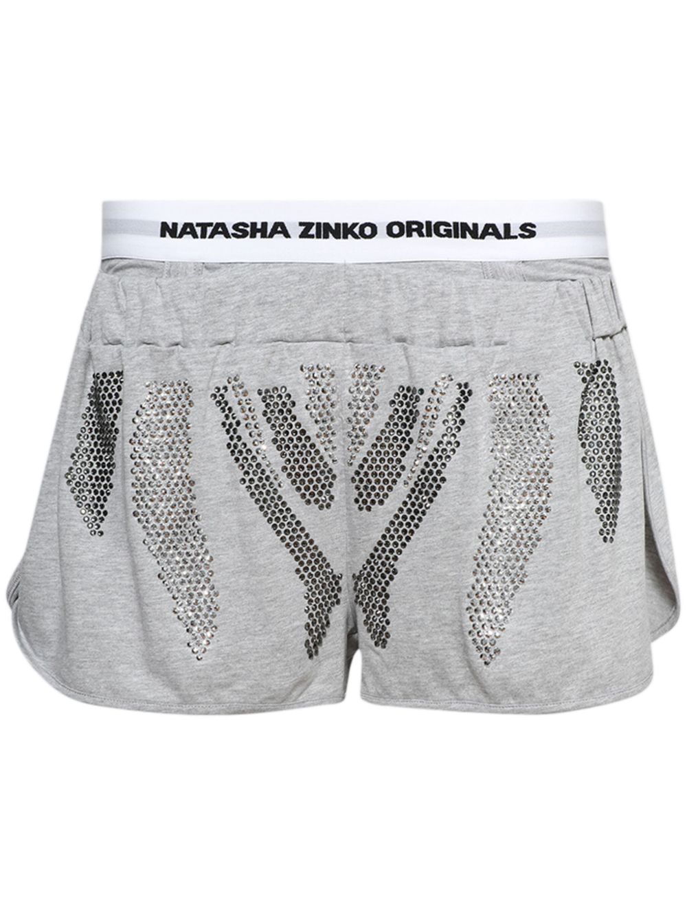 Natasha Zinko 水钻缀饰短裤 - 灰色