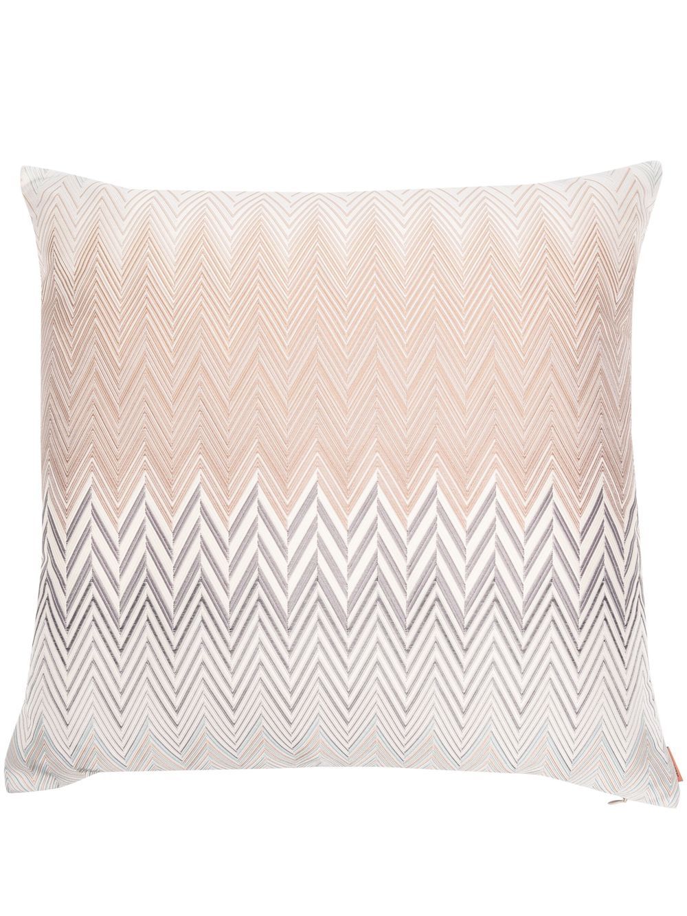 Missoni Home Z字形图案刺绣抱枕 - 中性色