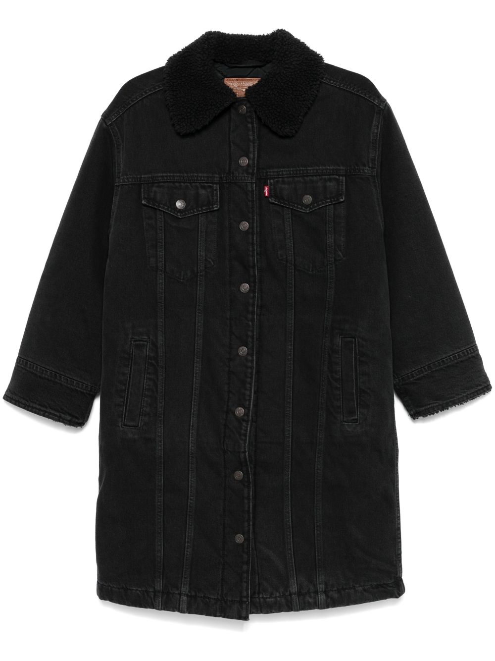 Levi's Longline Padded Trucker 外套 - 黑色