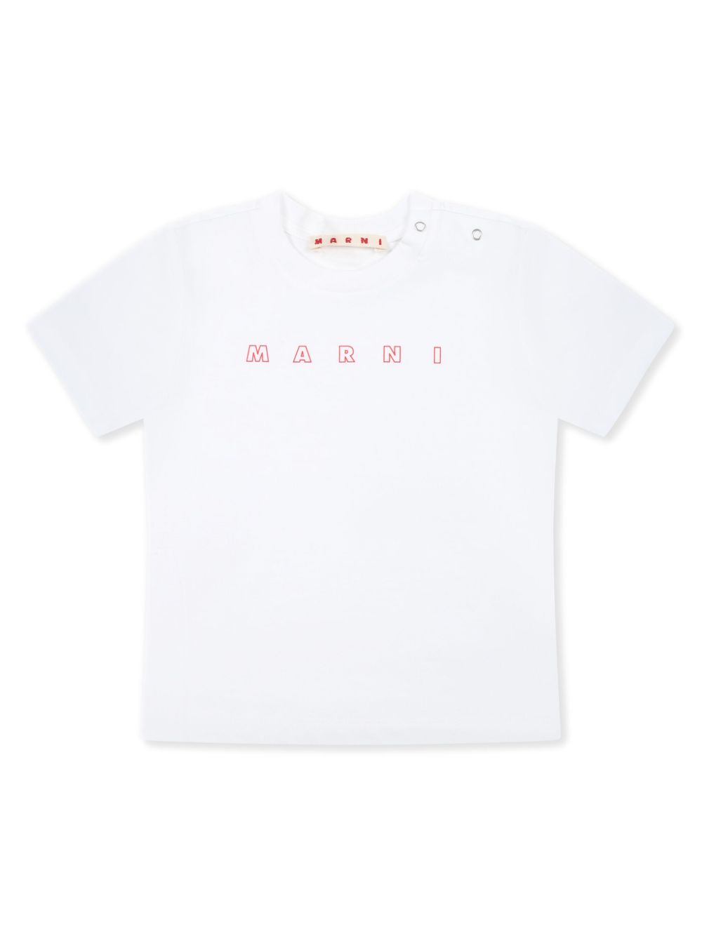 Marni Kids logo印花T恤 - 白色