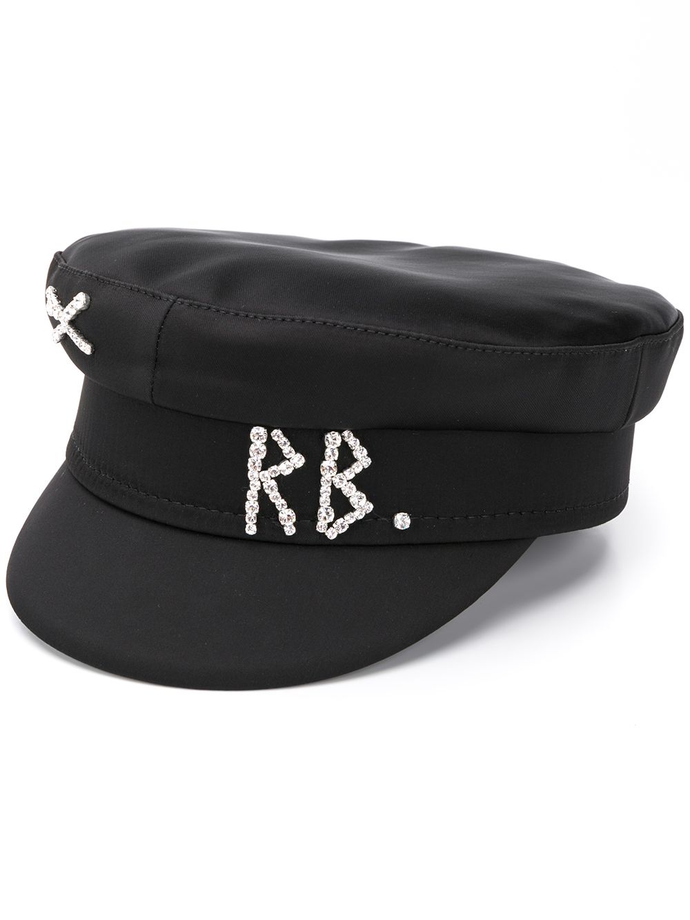 Ruslan Baginskiy 水钻logo报童帽 - 黑色