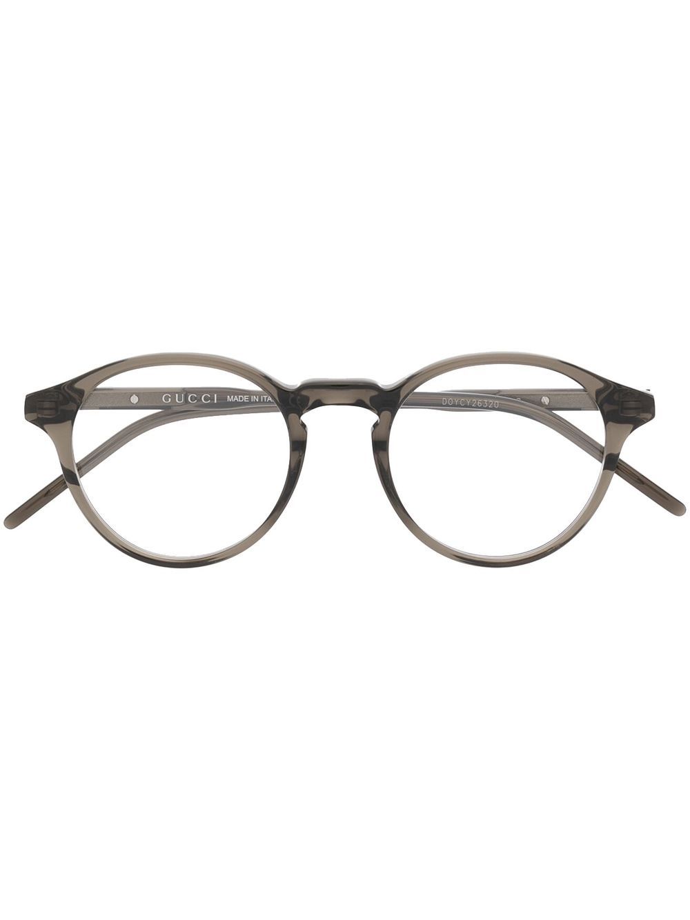 Gucci Eyewear 古驰 GG1160O 圆框眼镜 - 灰色