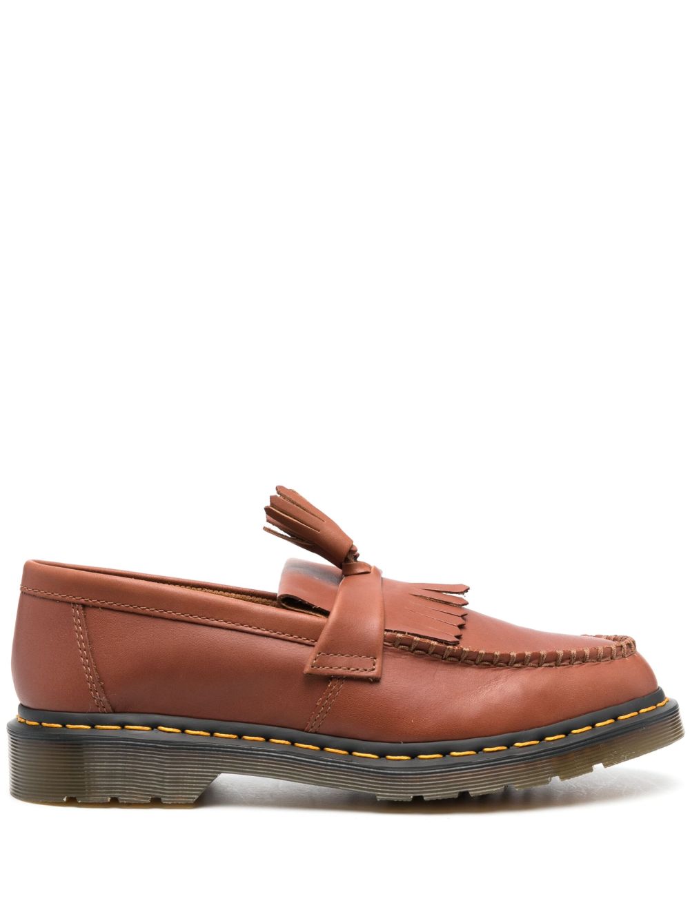 Dr. Martens Saddle 皮质乐福鞋 - 褐色
