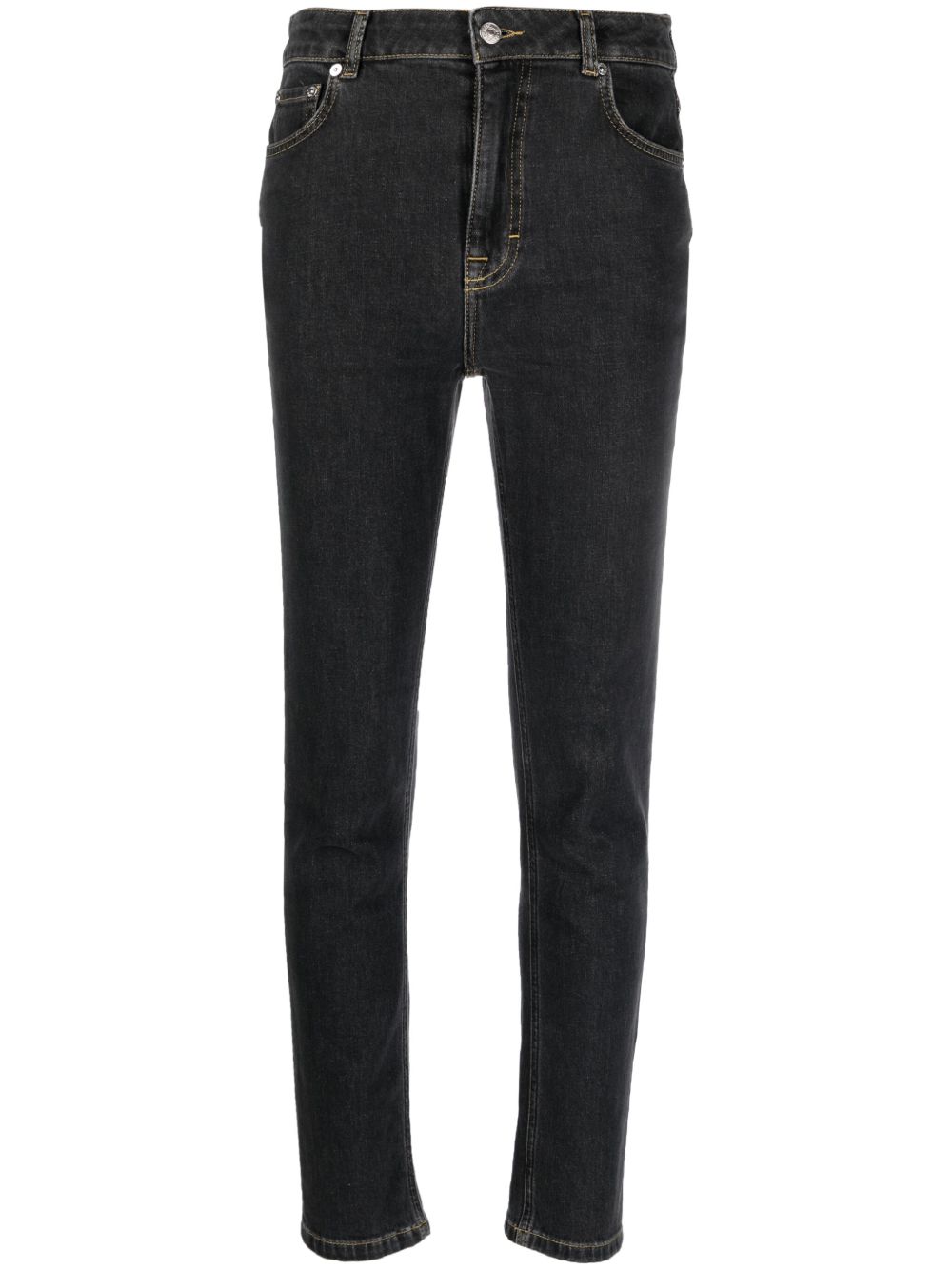 MOSCHINO JEANS 高腰紧身牛仔裤 - 黑色