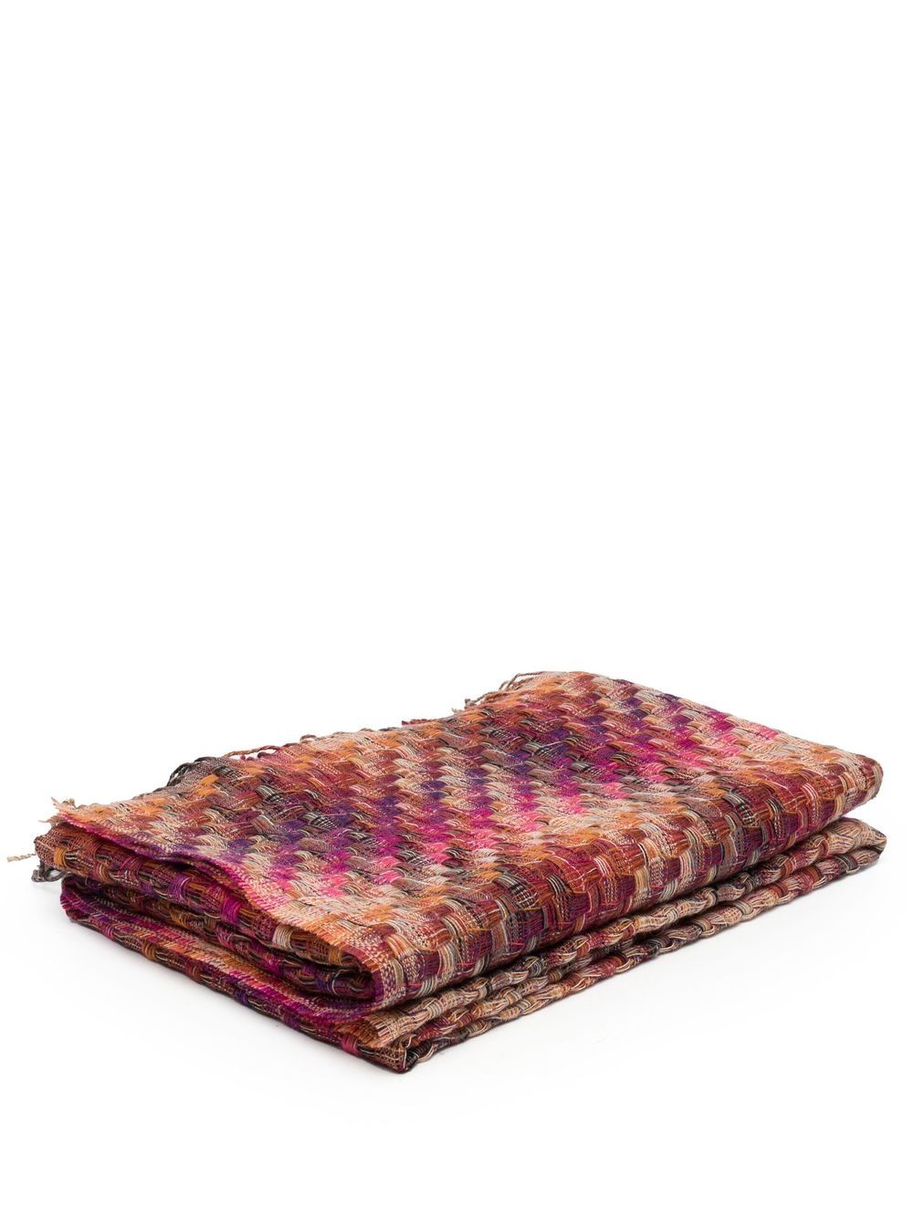 Missoni Home 编织羊毛毯子 - 粉色