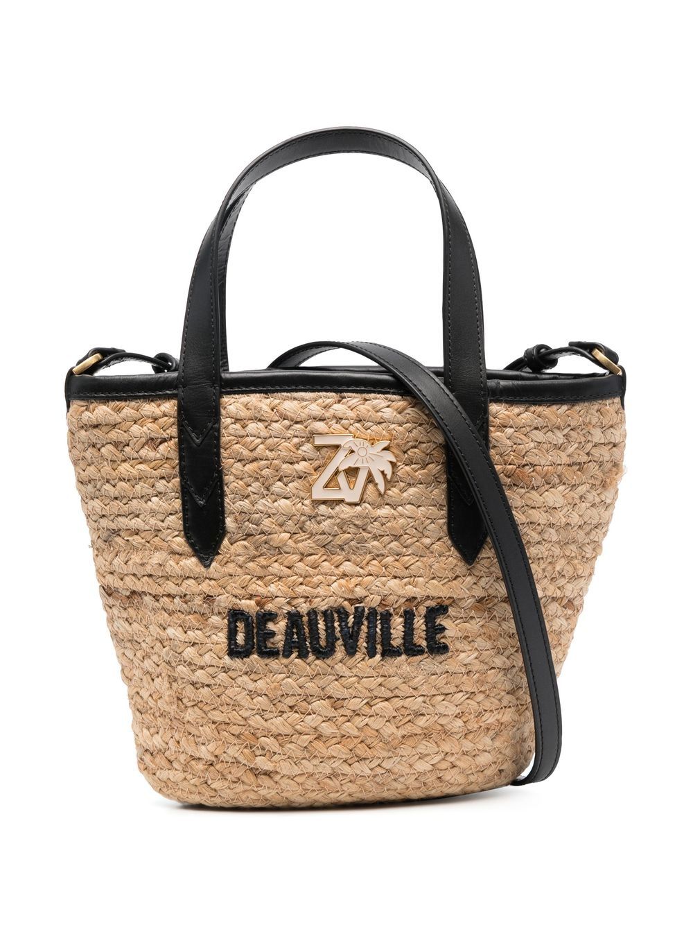 Zadig&Voltaire ZV Initiale 编织手提包 - 中性色