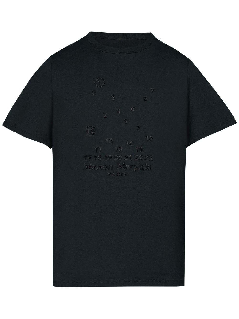 Maison Margiela Numeric logo刺绣T恤 - 灰色