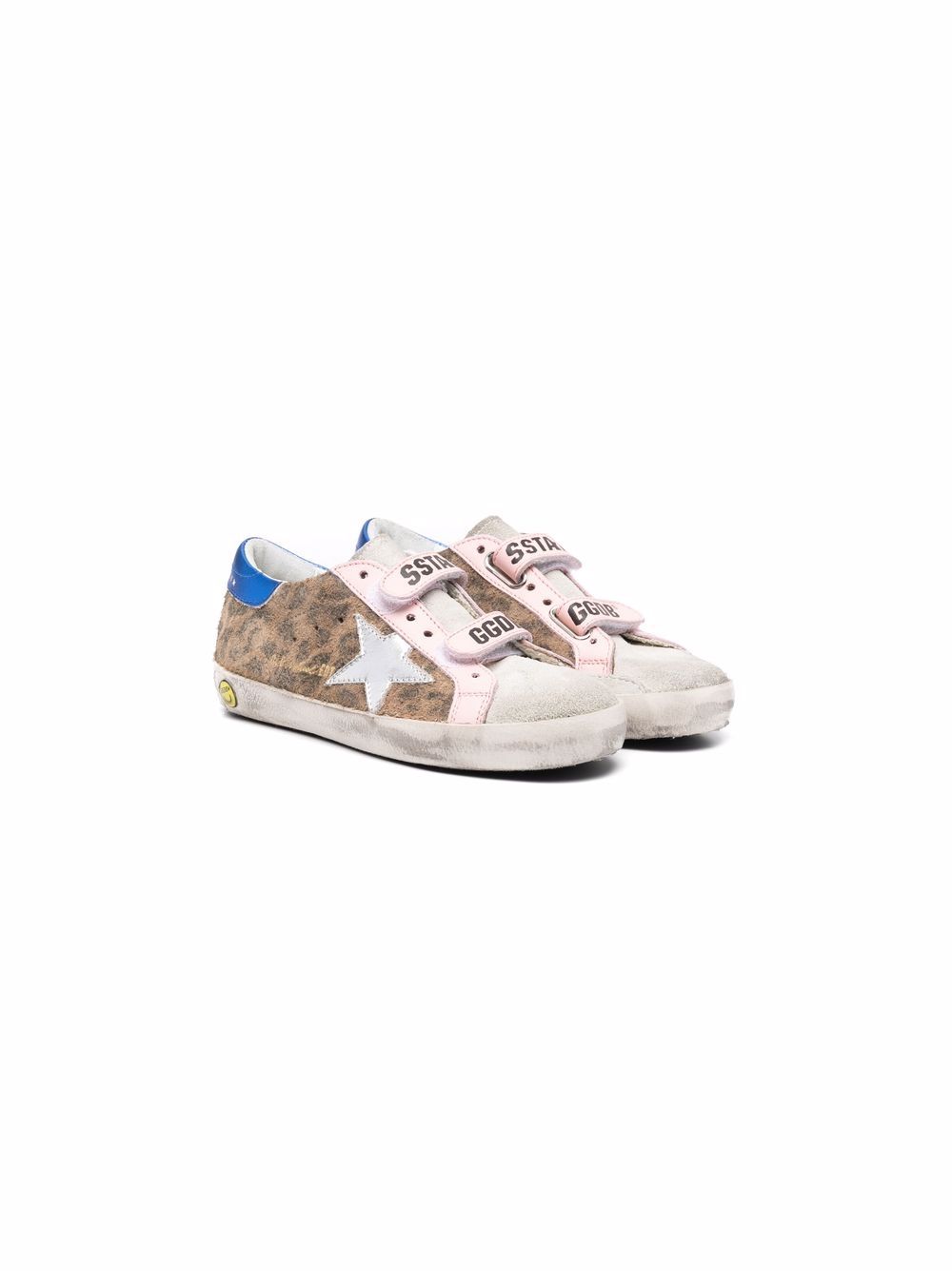 Golden Goose Kids Old School 亮片金葱细节运动鞋 - 81285 BEIGE/ROSA