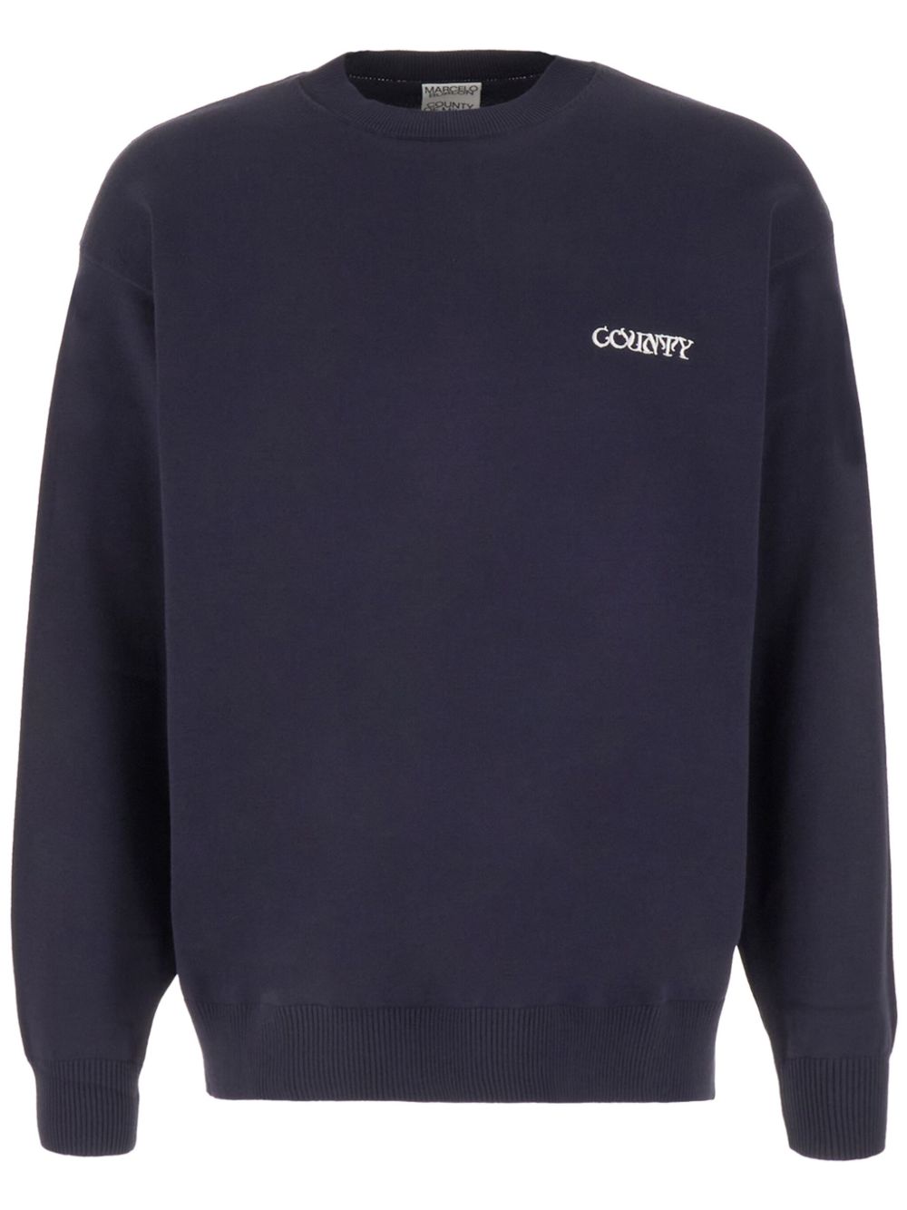 Marcelo Burlon County of Milan logo刺绣卫衣 - 蓝色
