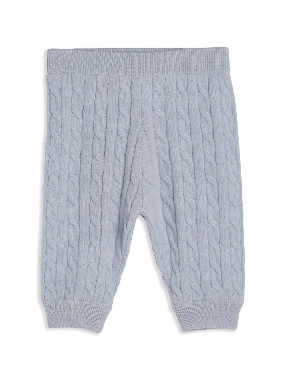 Brunello Cucinelli Kids Bernie 粗绞花针织羊绒长裤 - 蓝色
