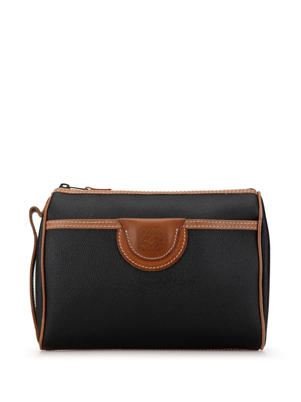 Loewe Pre-Owned Anagram 皮质手拿包（1900年代典藏款） - 黑色
