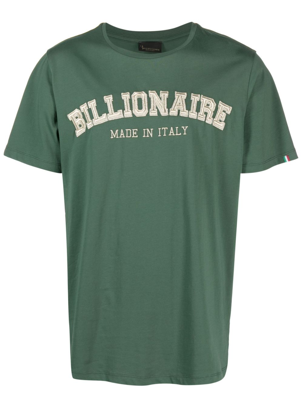 Billionaire logo刺绣T恤 - 绿色