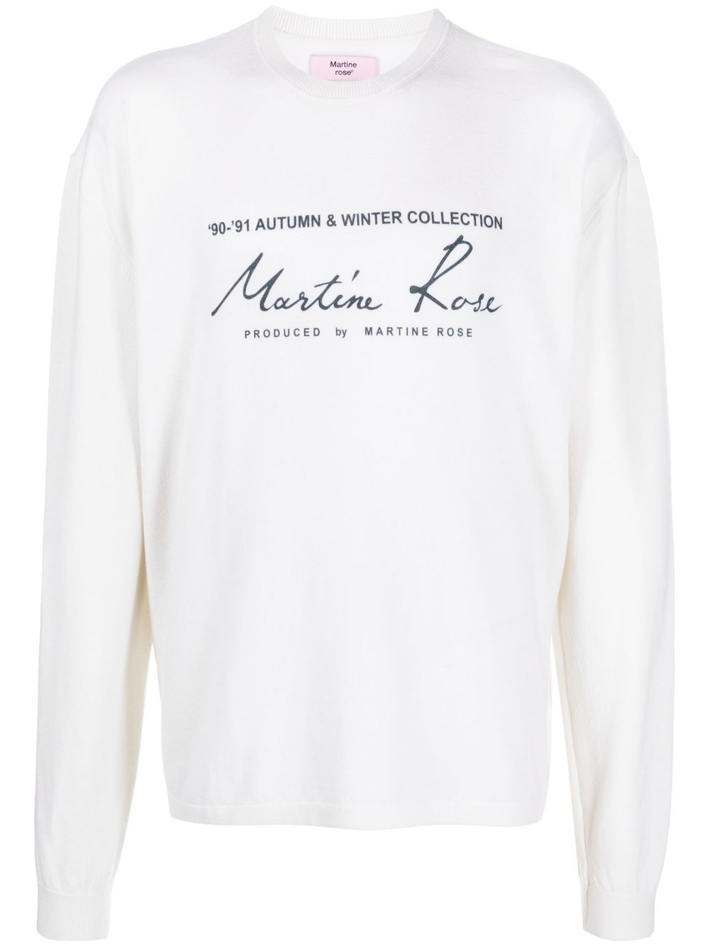 Martine Rose logo印花圆领卫衣 - 白色