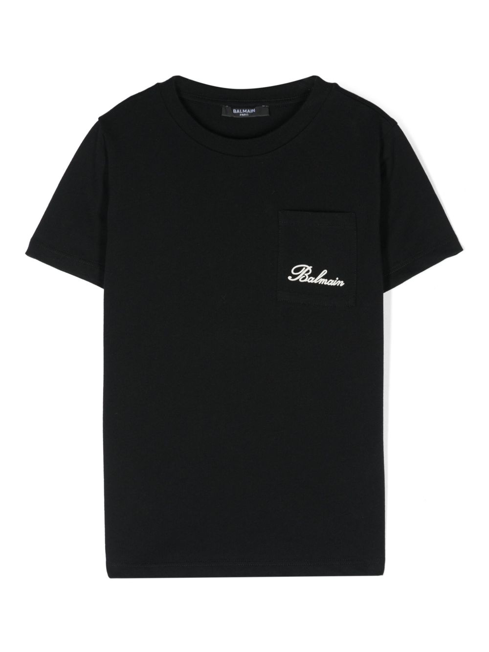 Balmain Kids logo印花棉T恤 - 黑色