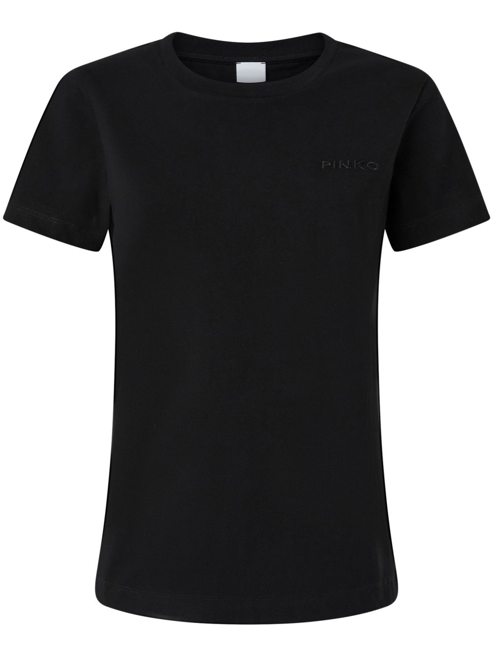 PINKO logo-embroidered T-shirt - 黑色