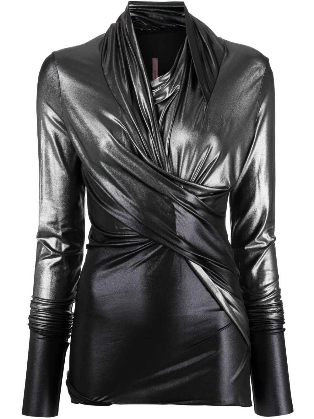 Rick Owens Lilies Easy 垂坠不对称上衣 - 银色