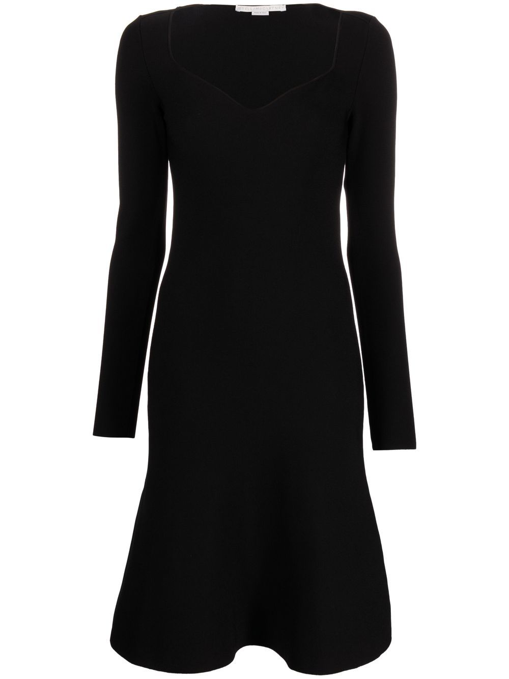 Stella McCartney 斯特拉·麦卡特尼 心形领伞形连衣裙 - 黑色