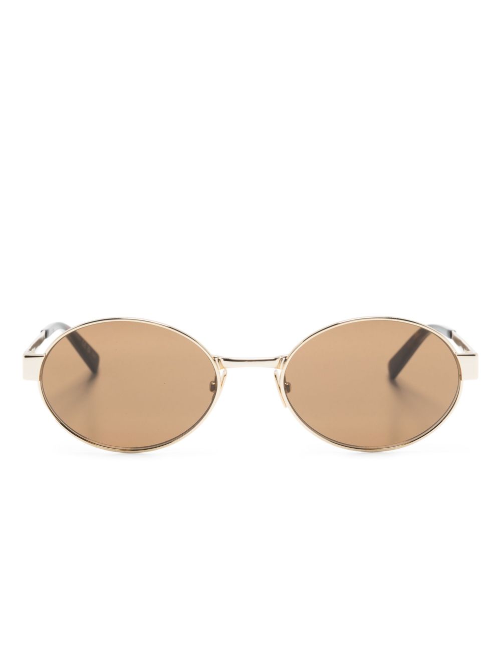Saint Laurent Eyewear 692 椭圆形框太阳眼镜 - 褐色