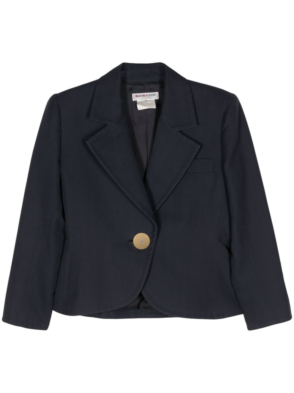 Saint Laurent Pre-Owned 单排扣西装夹克（1980年典藏款） - 蓝色