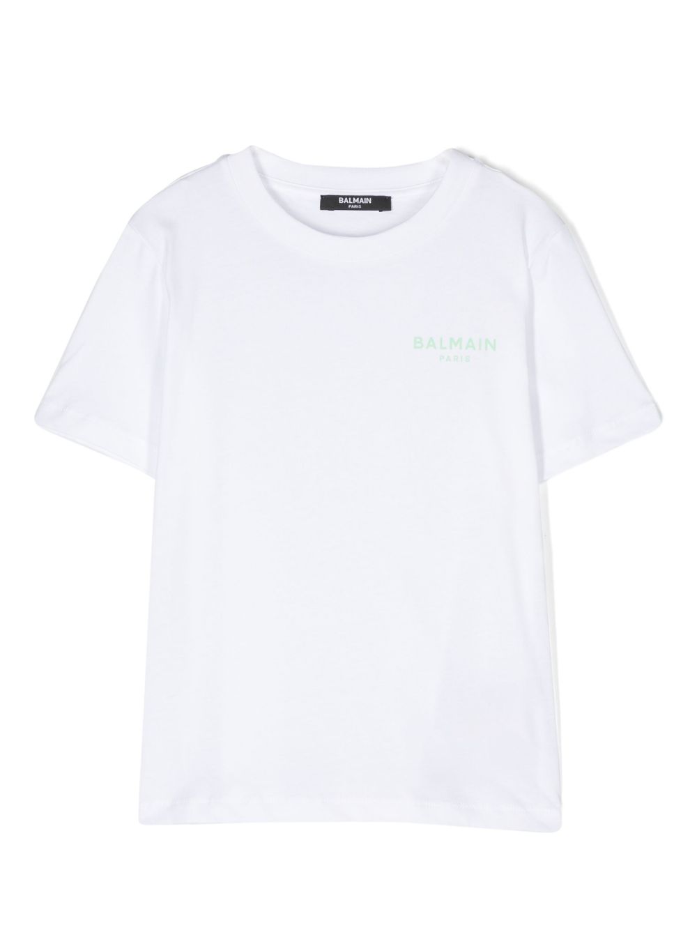Balmain Kids logo印花棉T恤 - 白色