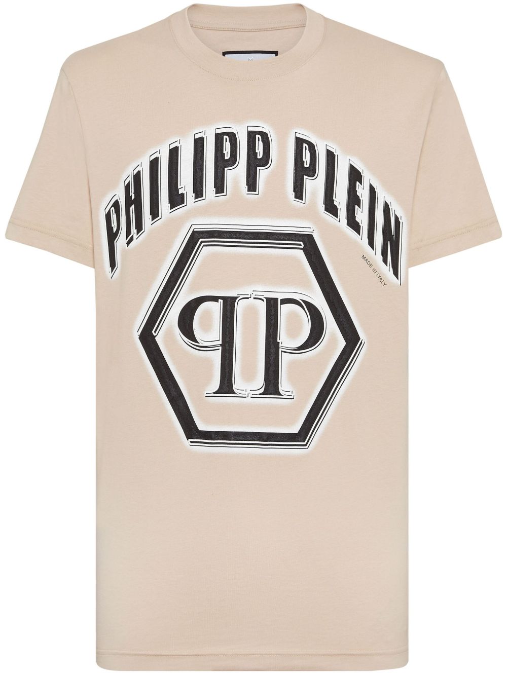 Philipp Plein logo印花棉T恤 - 中性色