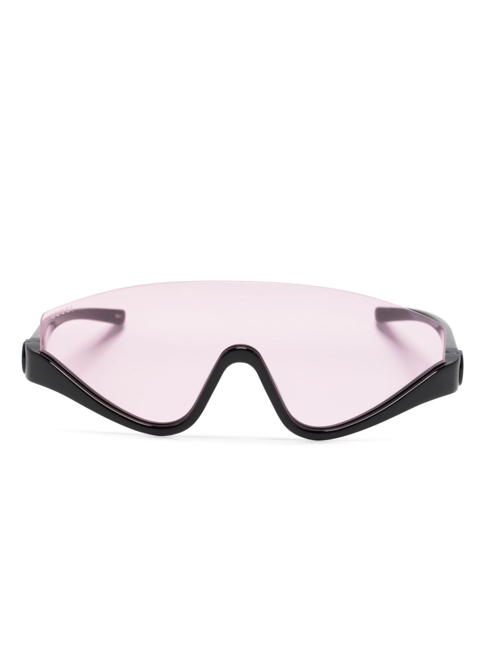 Gucci Eyewear 超大镜框太阳眼镜 - 黑色