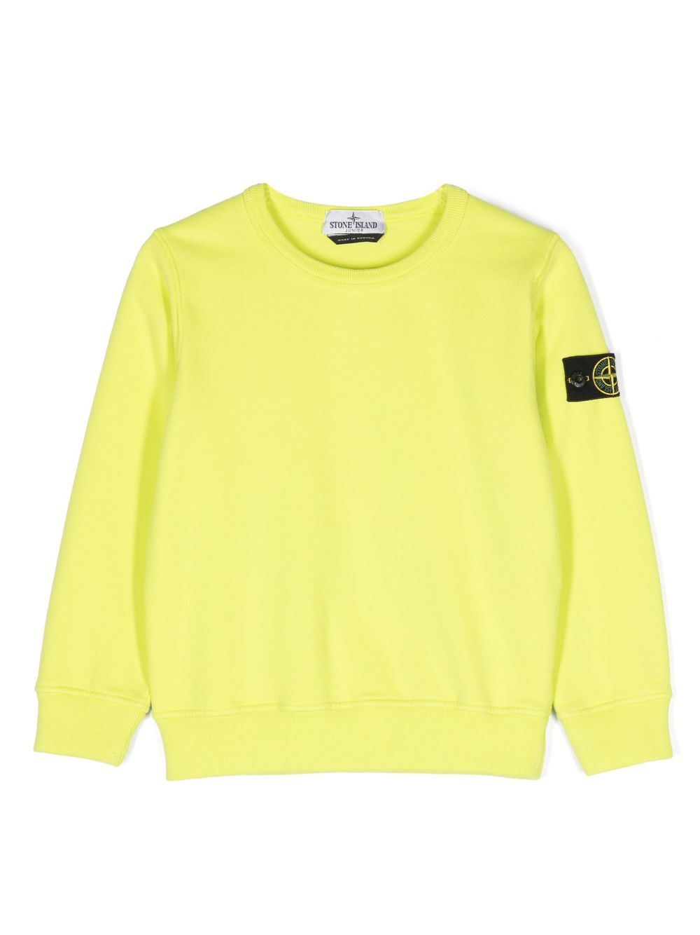 Stone Island Junior 罗盘徽章棉卫衣 - 黄色