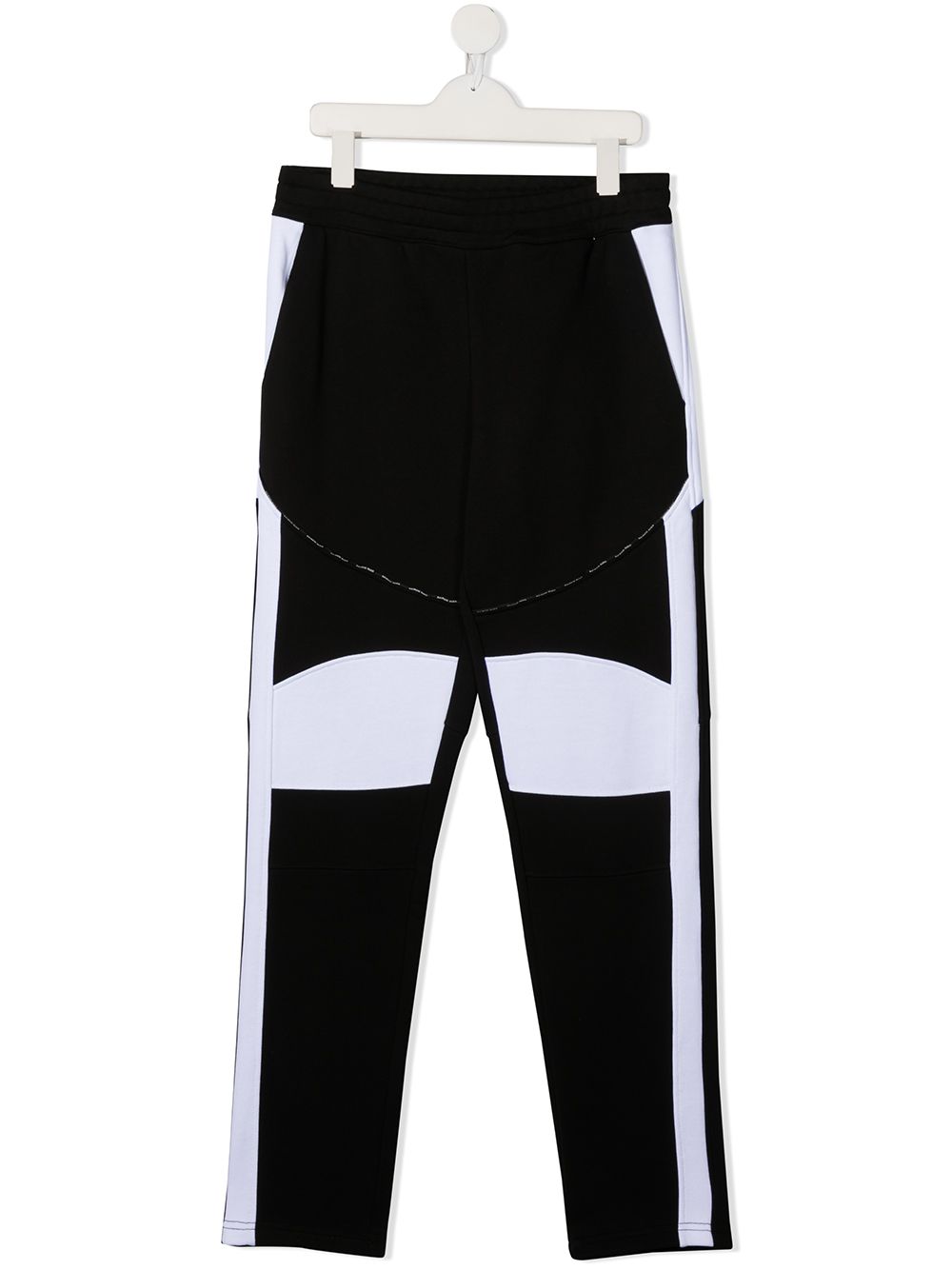 Balmain Kids TEEN 拼色运动裤 - 黑色