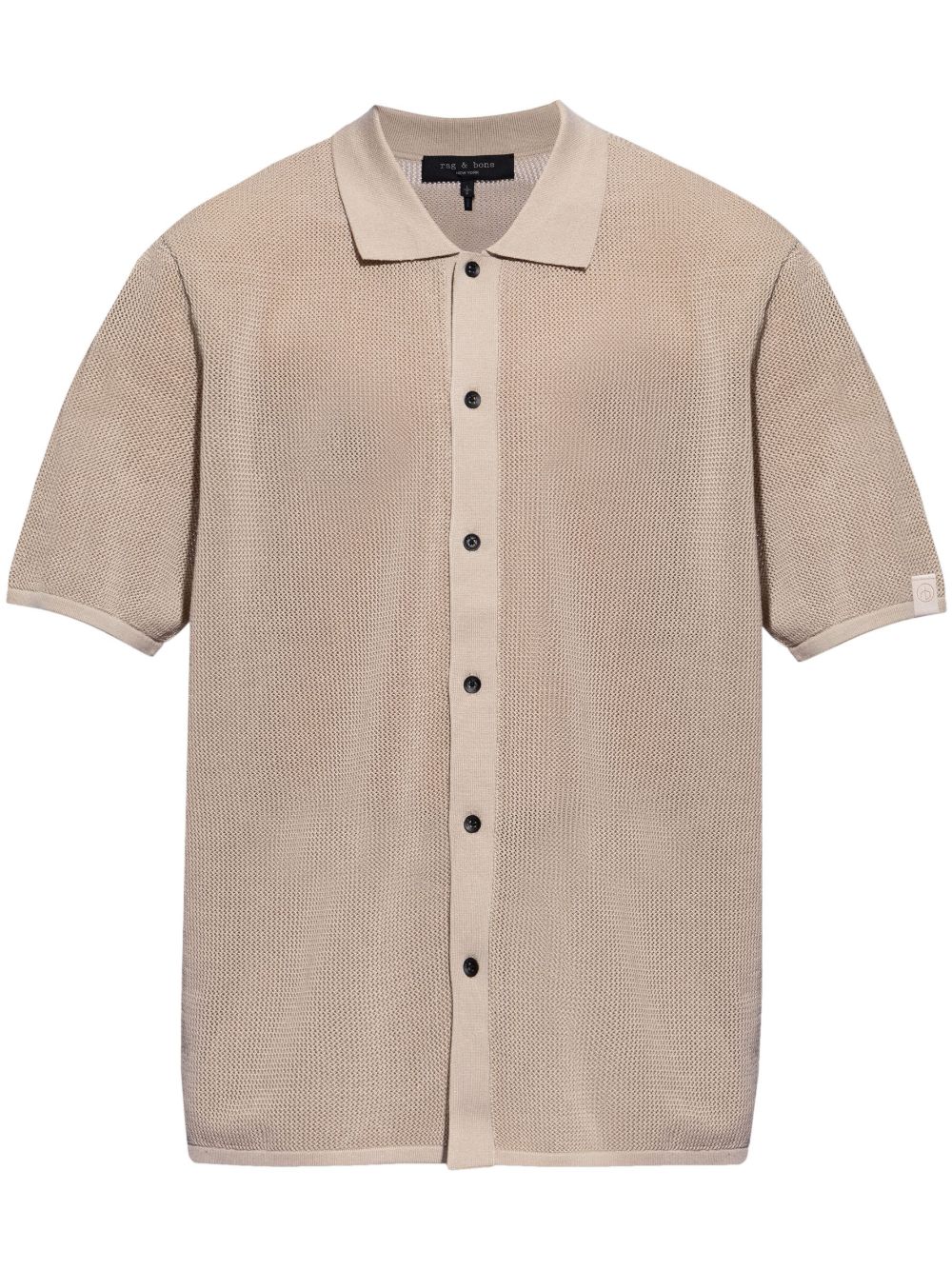 rag & bone 短袖仿羔皮呢衬衫 - 中性色