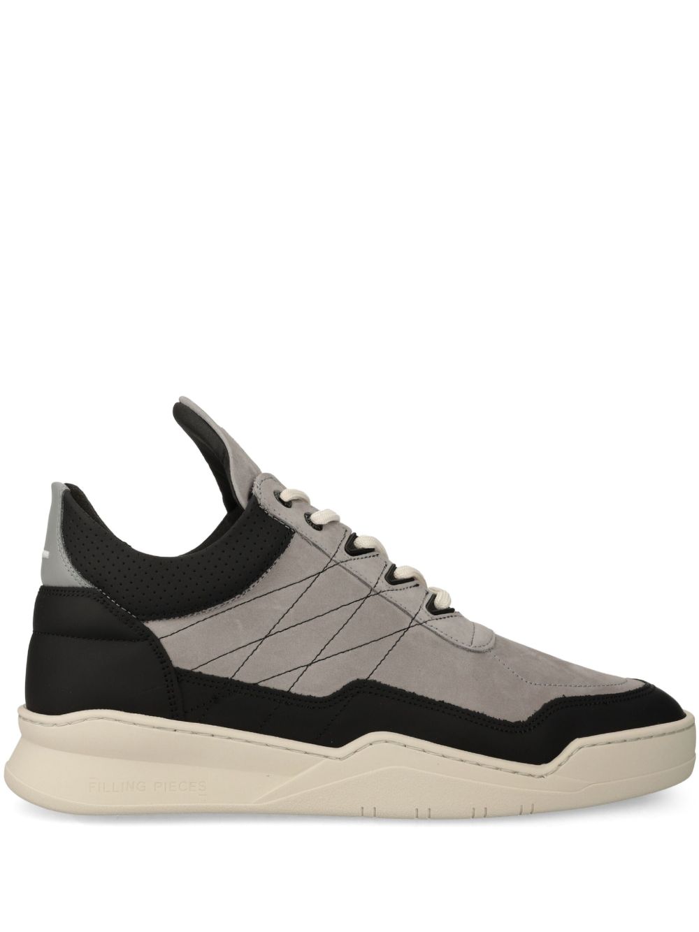 Filling Pieces logo刺绣板鞋 - 灰色