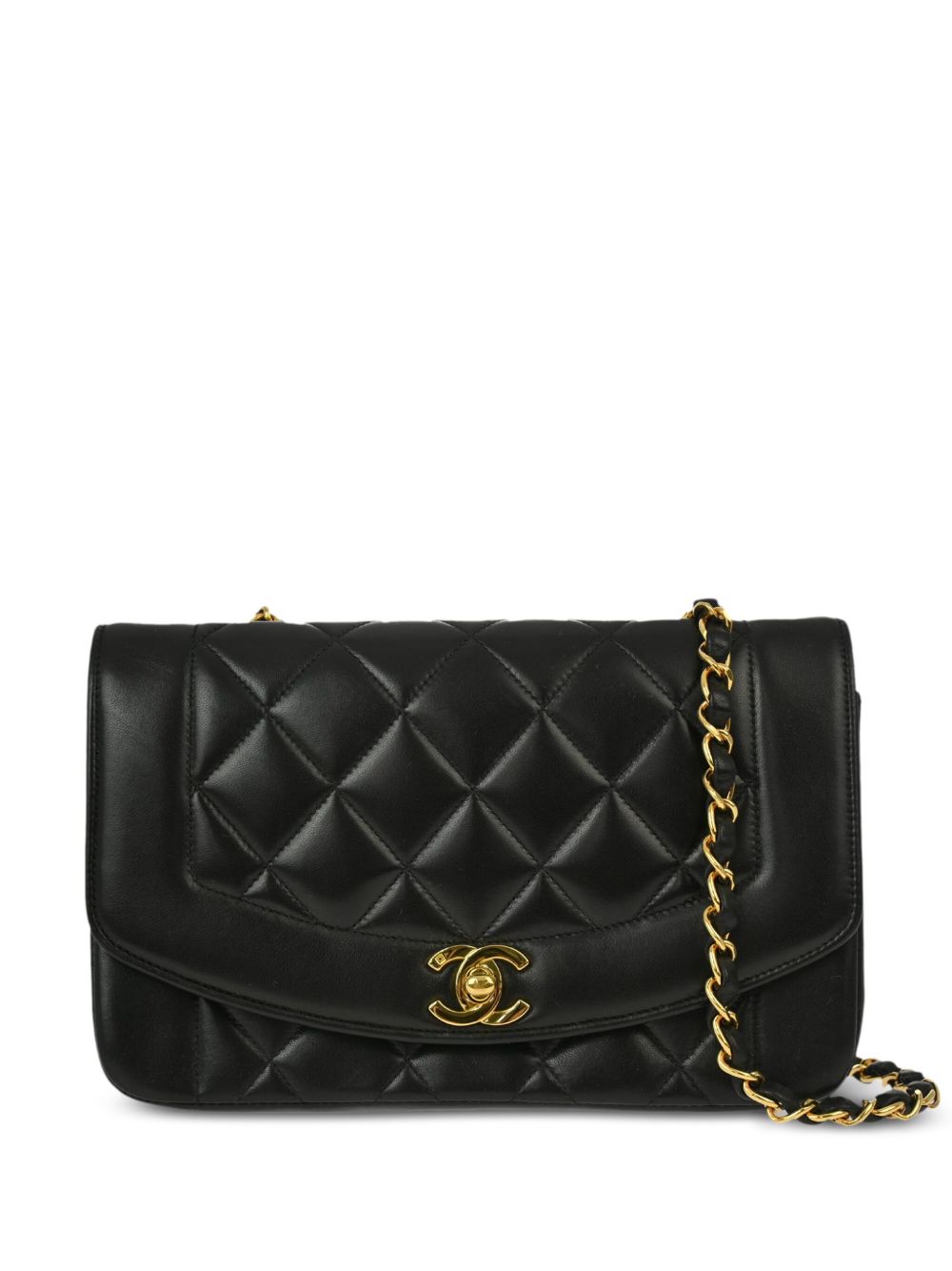 CHANEL Pre-Owned Diana 小号单肩包（1995年典藏款） - 黑色