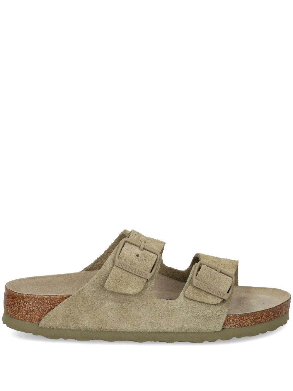 Birkenstock Arizona 绒面皮平底凉鞋 - 绿色