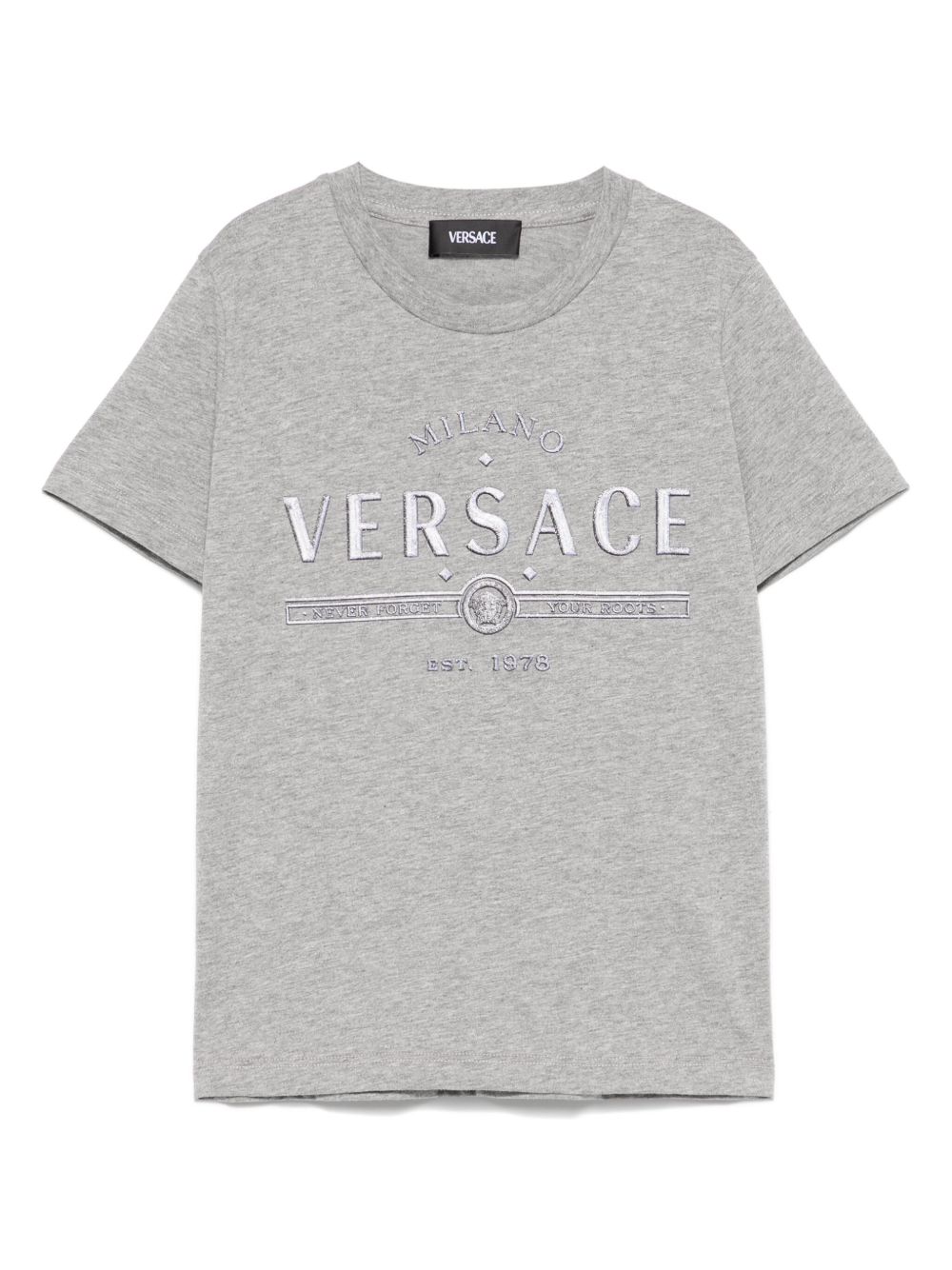 Versace Kids Versace logo T恤 - 灰色