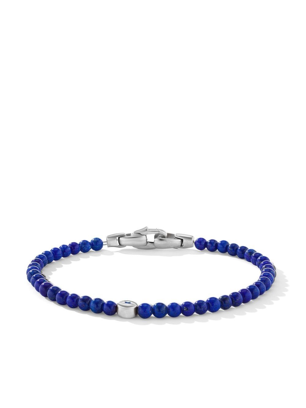David Yurman 纯银 Spiritual Beads Evil Eye 青金石蓝宝石手链 - 蓝色
