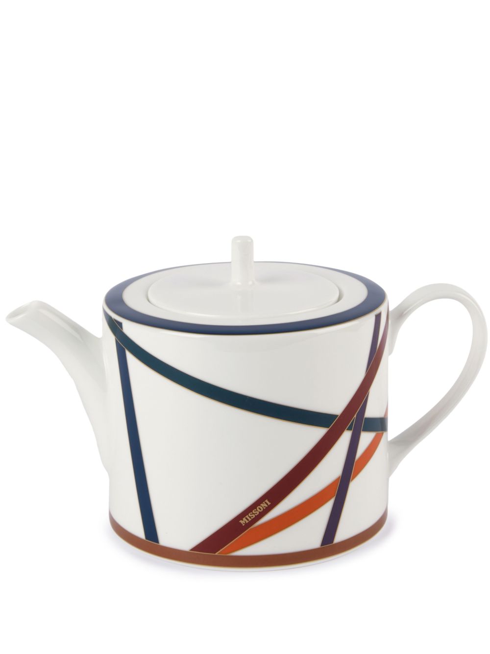 Missoni Home Nastri logo印花茶壶 （11.5厘米 ） - 白色