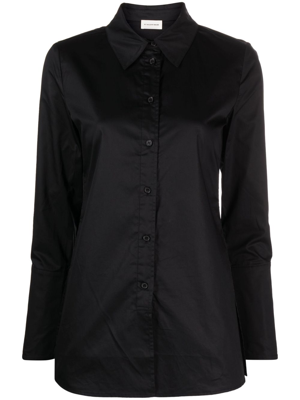 By Malene Birger 长尖领棉衬衫 - 黑色